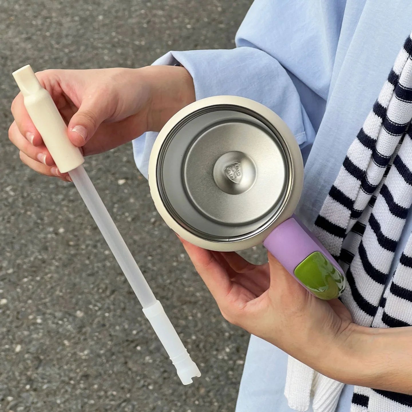 Best-selling Macaron Color Cold and Heat Preservation Ice Cup Stainless Steel Insulated Cup Portable Car Dual-drinking Water Cup
