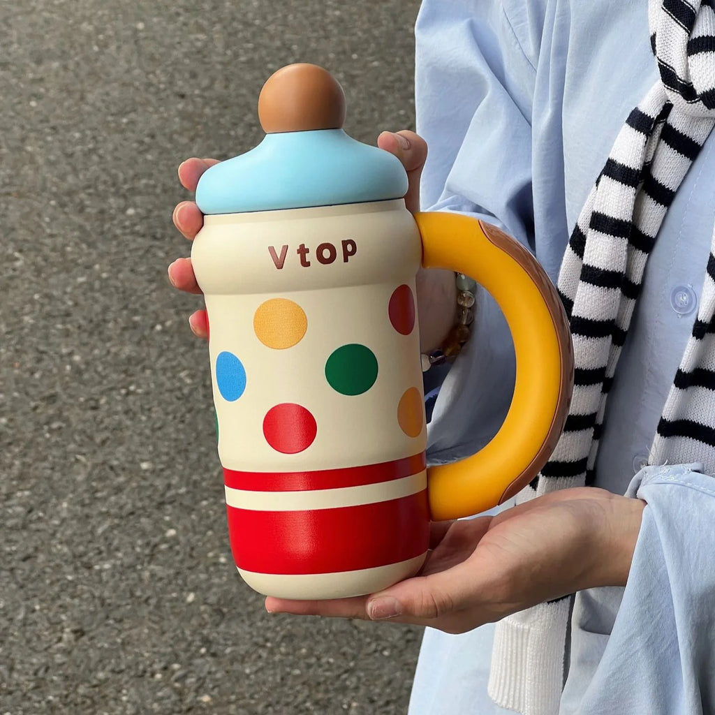 Best-selling Macaron Color Cold and Heat Preservation Ice Cup Stainless Steel Insulated Cup Portable Car Dual-drinking Water Cup