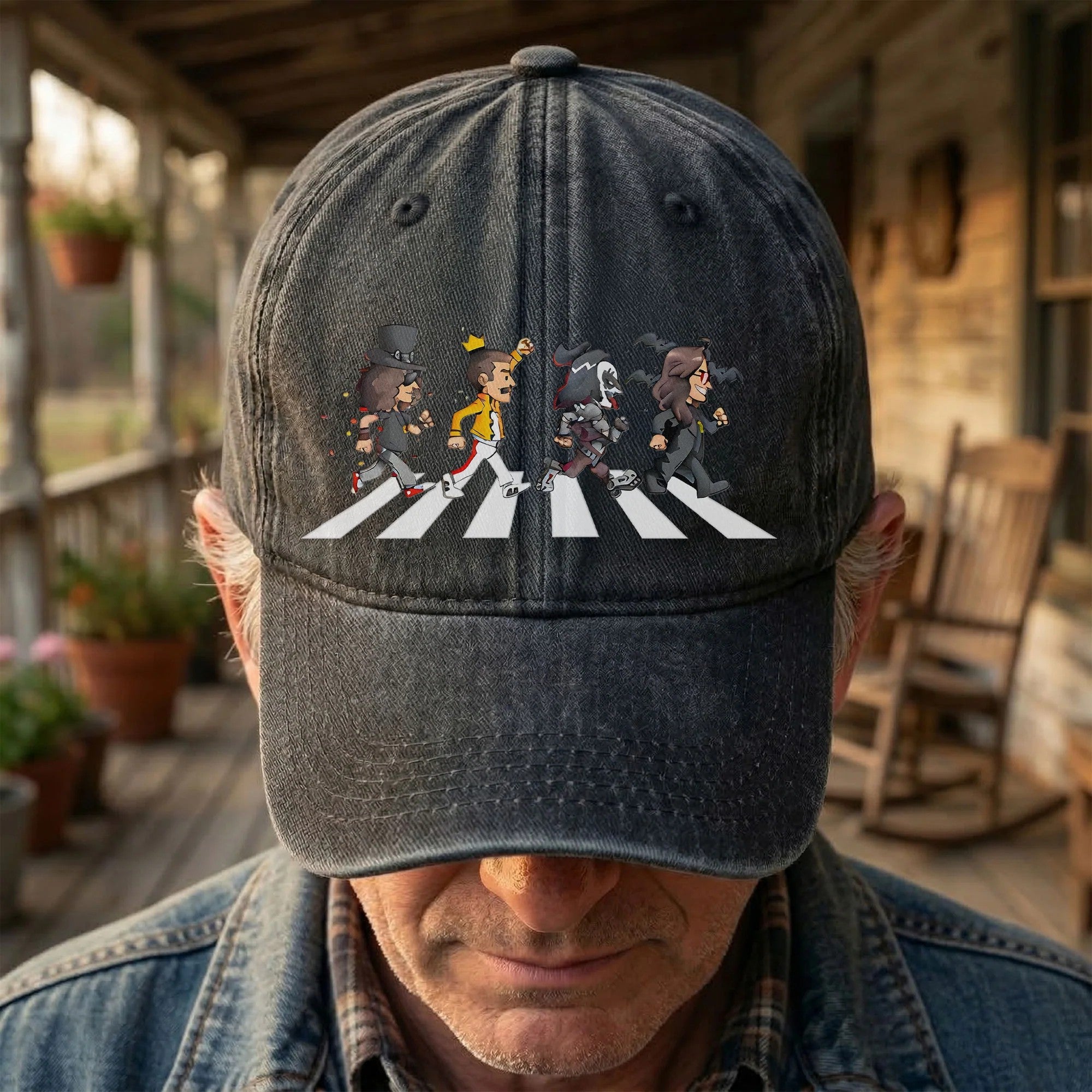 Rock Legends AR Crosswalk Cap – Retro Guitar Icons Dad Hat