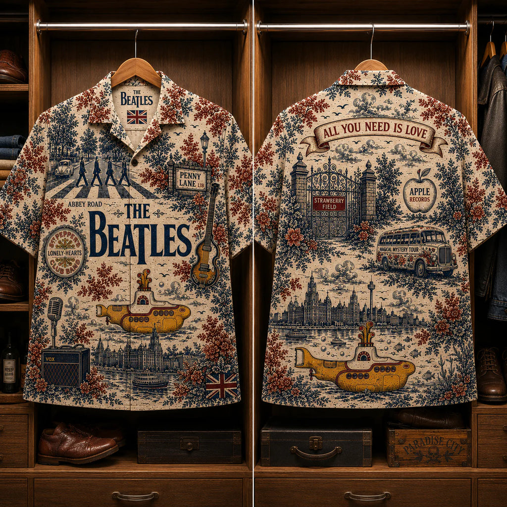 The Beatles Luxury Hawaiian Shirt - Tropical Inspired Hawaiian Special Shirt Yellow Submarine