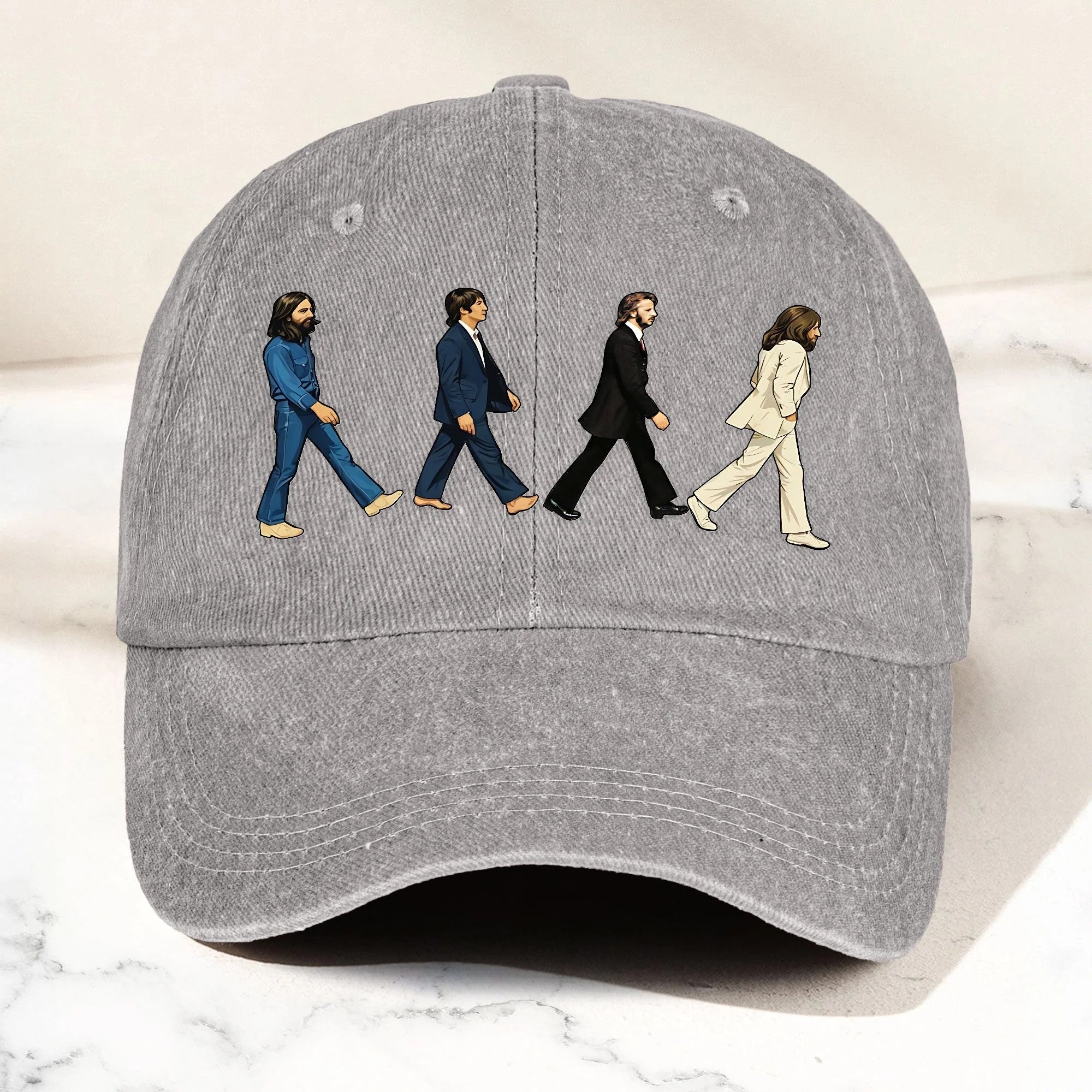 TBE AR Denim Dad Cap – Iconic Quartet Walk Design