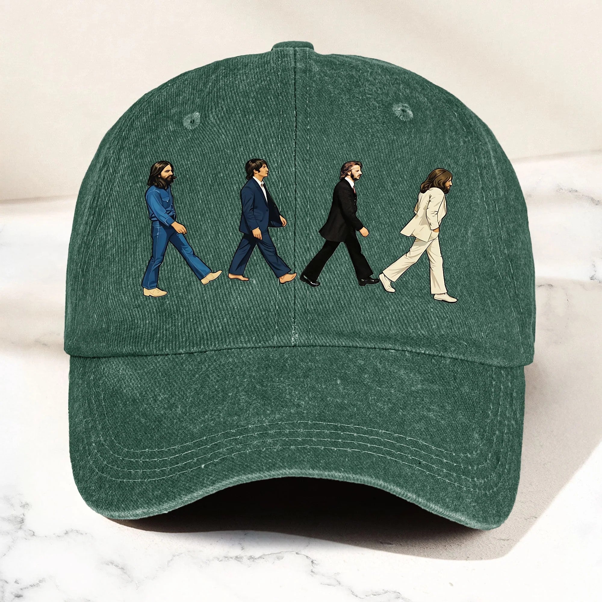 TBE AR Denim Dad Cap – Iconic Quartet Walk Design