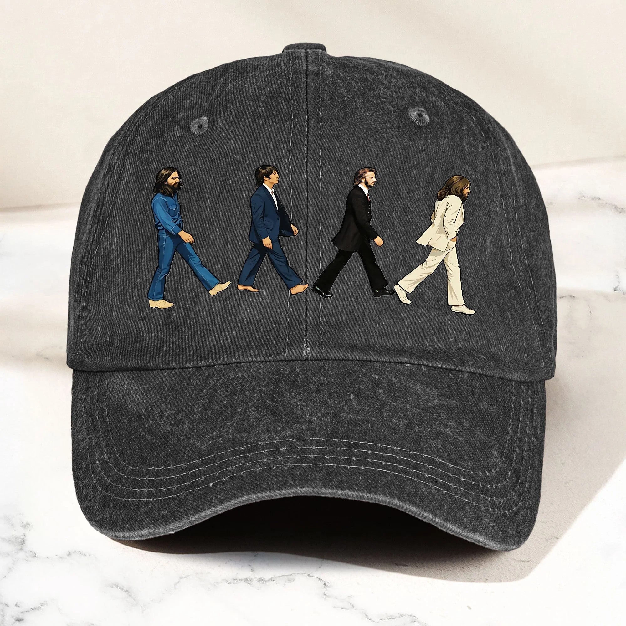 TBE AR Denim Dad Cap – Iconic Quartet Walk Design