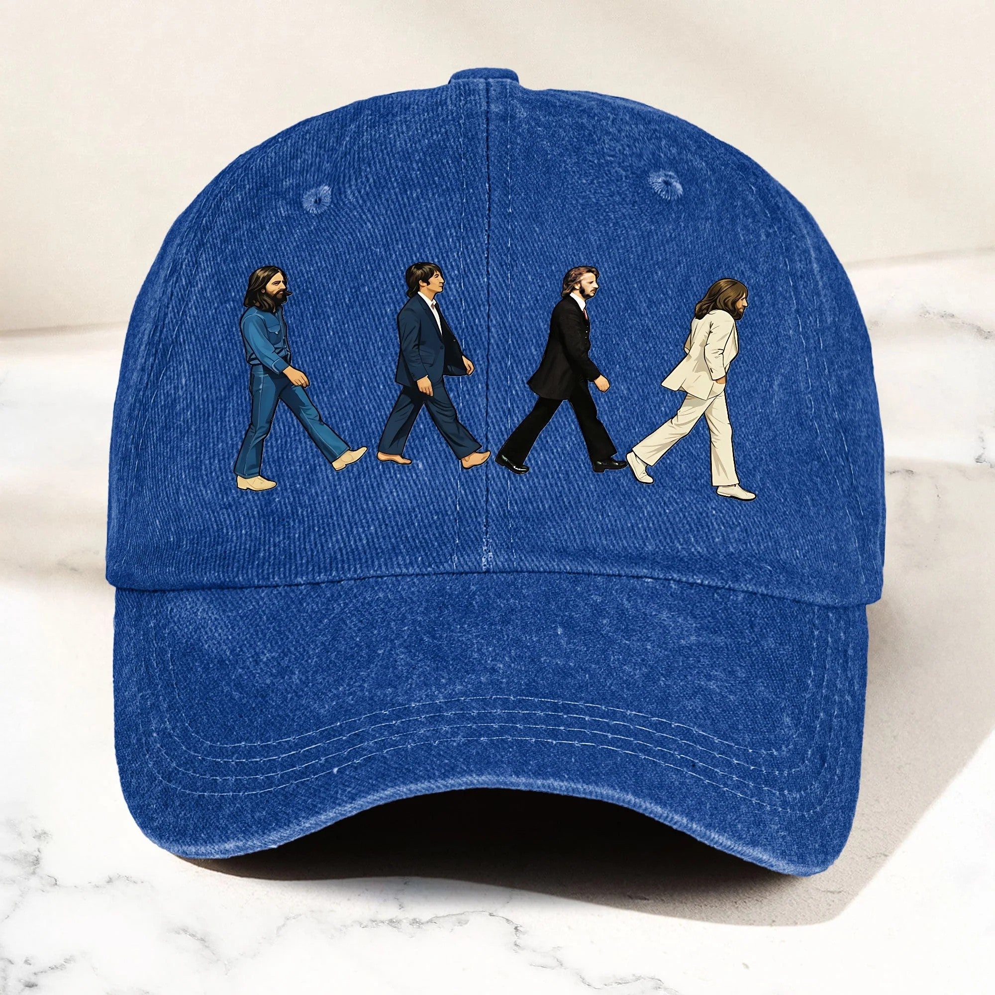 TBE AR Denim Dad Cap – Iconic Quartet Walk Design