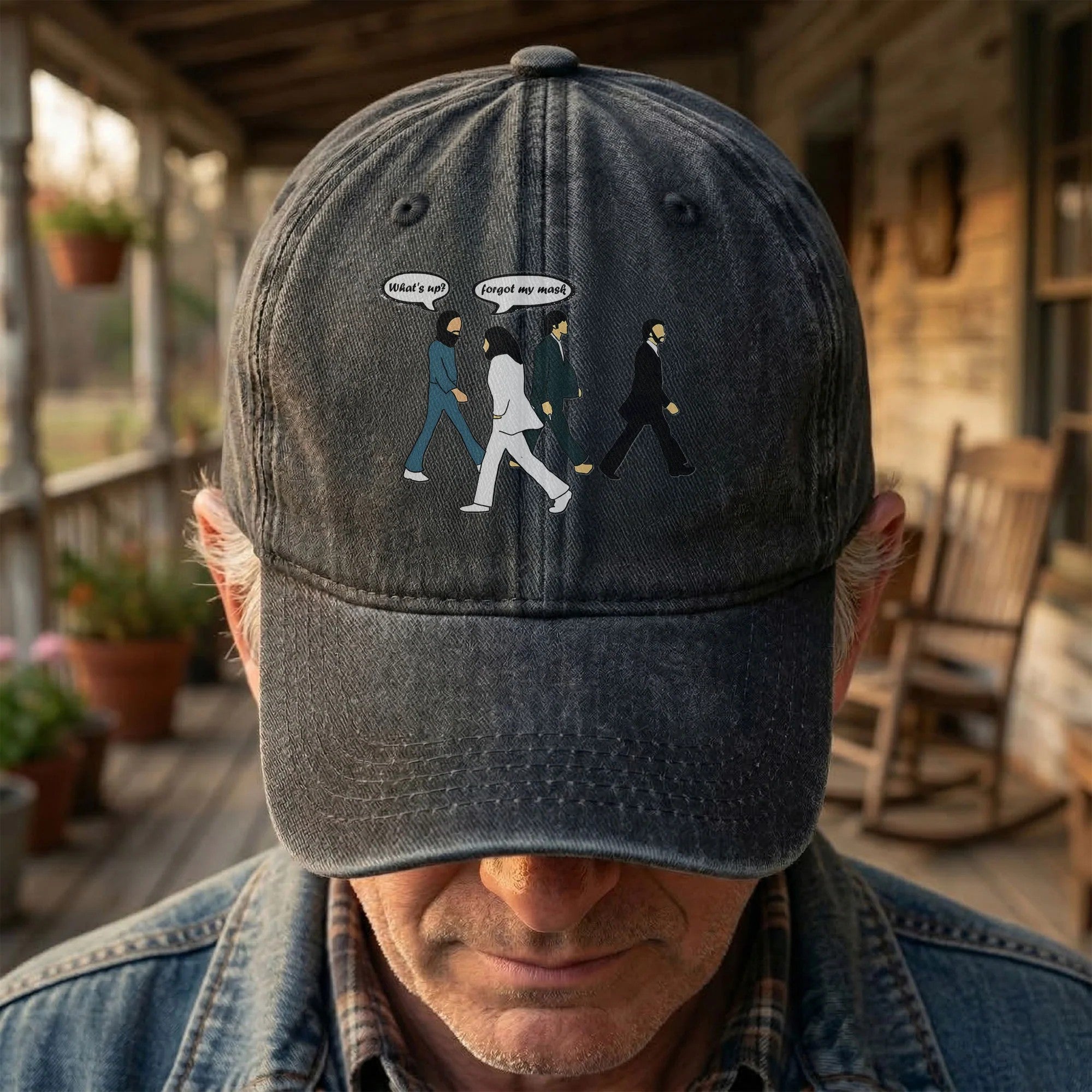 TBE AR Denim Dad Cap – Retro Quartet Walk Style